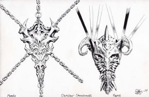Darkstar Skateboard Graphic Momolu Hastie dragon skull design Comic Art