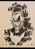 Batman Who Laughs ink brush Comic Art