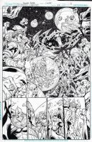 DC Online Legends 22 pg 12 Green Lantern Flash Batman huge group shot! Comic Art