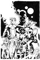 Mike McKone | justice league united 00 cover adam strange martian manhunter supergirl animal man green arrow stargirl | TDArt