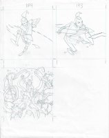 Avatar the Last Airbender trading card art 184 193 82 Aang Sokka plus second page Comic Art